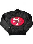 Vintage 90s San Francisco 49ers Football Club Black Bomber Satin Jacket