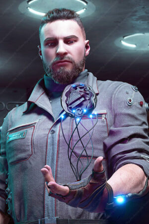 Atomic Heart Gameplay Major Nechaev Grey Cosplay Costume Jacket