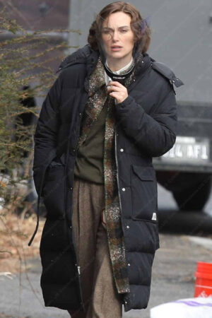 Loretta McLaughlin Boston Strangler Keira Knightley Black Puffer Jacket