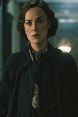 Loretta McLaughlin Boston Strangler Keira Knightley Blue Cotton Long Coat