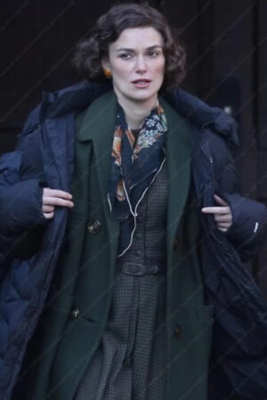 Loretta McLaughlin Boston Strangler Keira Knightley Blue Puffer Jacket