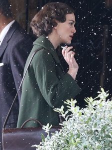 Boston Strangler Keira Knightley Green Woolen Long Coat