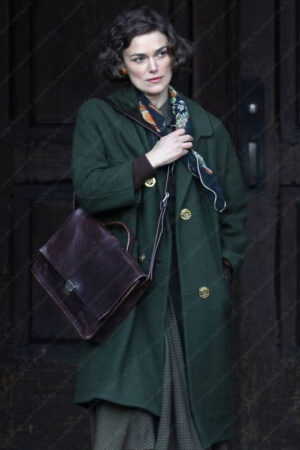 Loretta McLaughlin Boston Strangler Keira Knightley Green Woolen Long Coat