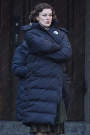 Boston Strangler Keira Knightley Blue Puffer Jacket