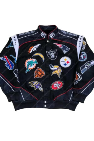 NFL All Teams Black Bomber Jacket