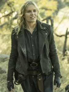 Kim Dickens Fear the Walking Dead S08 Black Biker Leather Jacket