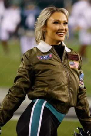 Philadelphia Eagles Top Gun Maverick Cheerleaders Bomber Jacket