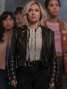 Hayden Panettiere Scream 6 Kirby Reed Black Biker Leather Jacket