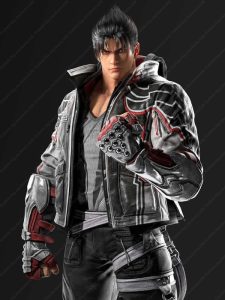 Tekken 8 Gameplay Jin Kazama Black & White Costume Jacket