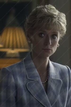 Princess Diana The Crown S05 Checkered Coat