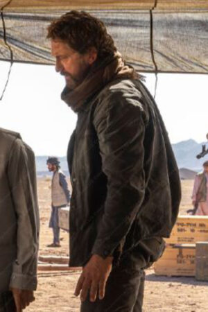 Tom Harris Kandahar 2023 Gerard Butler Black Cotton Jacket