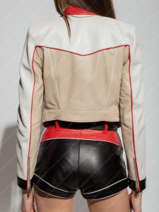 Fast X 2023 Nathalie Emmanuel White Leather Jacket