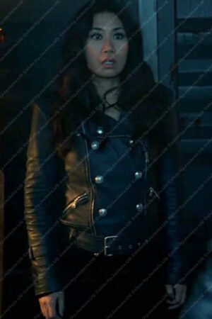 The Equalizer S03 Liza Lapira Black Leather Jacket