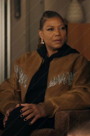 The Equalizer S03 Queen Latifah Chain Fringe Bomber Jacket