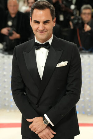 Roger Federer Met Gala Red Carpet 2023 Black Blazer