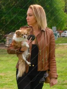 Mary Fitzgerald Selling Sunset Leather Jacket