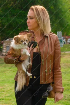Mary Fitzgerald Selling Sunset Leather Jacket