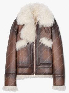 Steve Harvey Brown Shearling Jacket