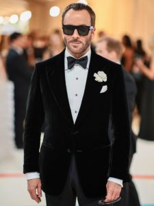 Tom Ford Met Gala Red Carpet 2023 Black Velvet Blazer