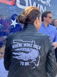 First Lady of Florida Casey DeSantis Black Leather Jacket