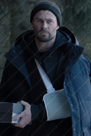 Extraction 2 Chris Hemsworth Black Puffer Jacket
