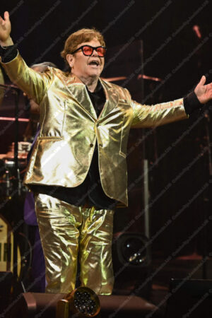 Elton John Rocket Man Glastonbury 2023 Golden Blazer Suit