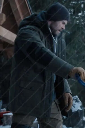 Tyler Rake Extraction 2 Chris Hemsworth Black Hooded Jacket