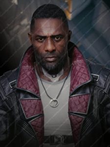 Cyberpunk 2077 Phantom Liberty Idris Elba Black Leather Coat