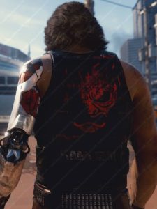 Cyberpunk 2077 Phantom Liberty Keanu Reeves Black Leather Vest