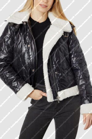 Blair Never Have I Ever Season 04 Jade Bender Nylon Quilted Hooded Puffer Jacket