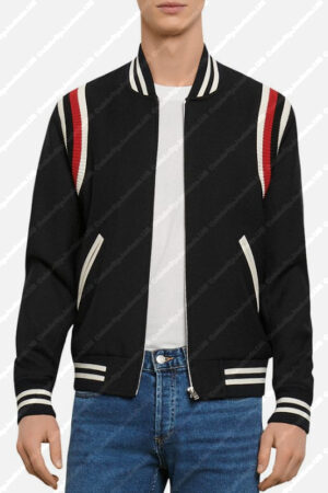 Ben Gross Never Have I Ever Season 04 Jaren Lewison Black Woolen Varsity Jacket