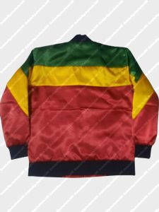 Kingsley Ben-Adir Bob Marley One Love Tricolor Satin Jacket
