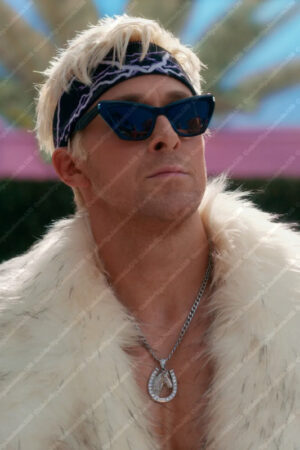 Ryan Gosling Barbie White Fur Coat