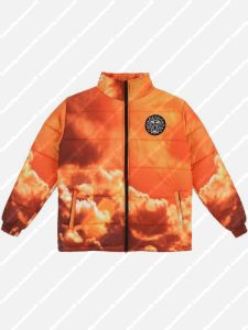 Sunrise Fuck You Orange Puffer Jacket