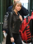 American Singer Taylor Swift Double Zipper Black Biker Jacket