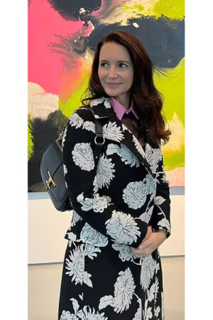 Charlotte-York-And-Just-Like-That-S02-Kristin-Davis-Floral-Trench-Coat-tv-series
