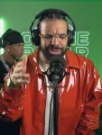 Drake On The Radar Red Leather Jacket.