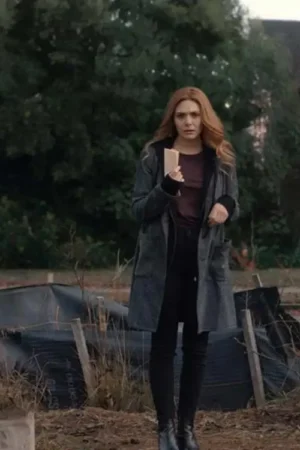 Elizabeth Olsen Tv Series Wandavision 2021 Wanda Maximoff Coat.