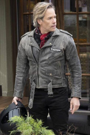 Guy Pearce Tv Series Neighbours Mike Young Gray Leather Jacket