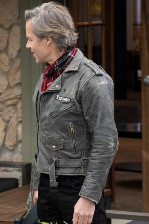 Guy Pearce Tv Series Neighbours Mike Young Gray Leather Jacket.