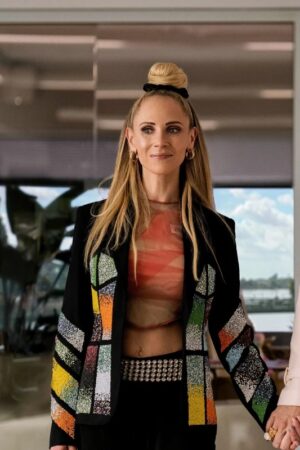 Keeley Jones Ted Lasso Season 3 Juno Temple Beaded Crepe Blazer