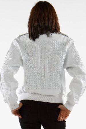 Ladies Pelle Pelle Mb Bomber White Leather Jacket.