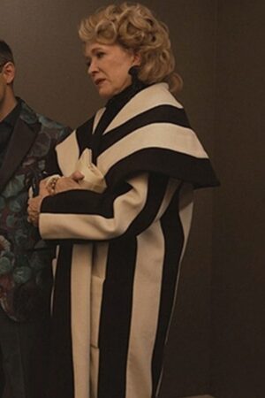Linda Emond Series Only Murders In The Building S03 Donna Striped Coat.