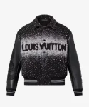Louis Vuitton X J-hope Mvp Of Fashion Black Embroidered Varsity Jacket