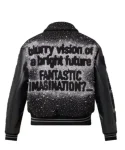Louis Vuitton X J-hope Mvp Of Fashion Black Embroidered Varsity Jacket.