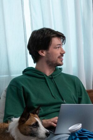 Max Stevenson Puppy Love 2023 Grant Gustin Green Hoodie