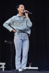 Megan Mckenna At Hardwick Festival Blue Jacket
