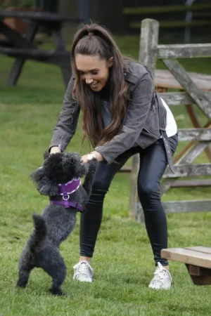 Megan McKenna Grey Leather Jacket.