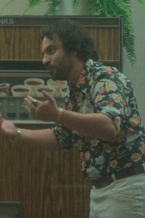 Minx Season 02 2023 Jake Johnson Flower Shirt.