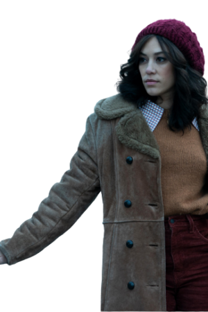 Mishel Prada The Continental From The World Of John Wick S01 Brown Suede Coat.